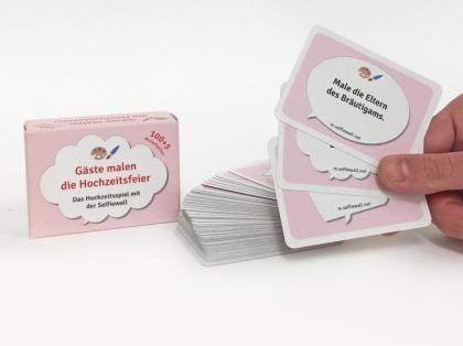 100 Spielkarten, Hochzeitsspiel Gäste malen die Hochzeitsfeier mit kreativen M