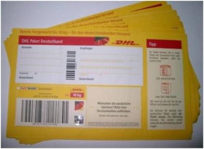 100 DHL Paketmarken bis 10kg