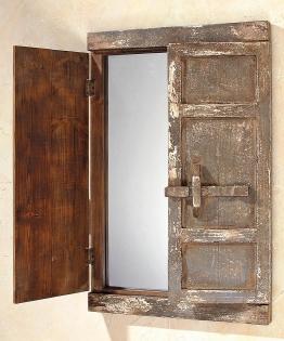 Spiegel mit Fensterladen 85x55