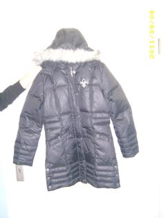 Schwarzer Mädchen-Mantel *neu* gr.152