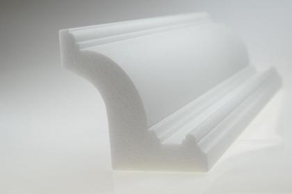 1M FS12 Polystyrol Stuckleiste Lichtprofile 8cm Höhe 8cm Breite Hartschaum