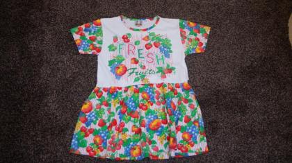 #Kleid, Gr. 104, #weiß-bunt, #Bondi - wie neu