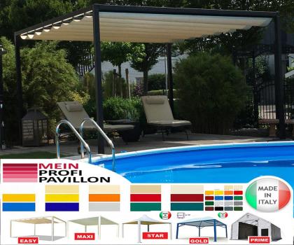 Pergola 7x3 Pavillon Zelt Restaurant personalisierte Farbe Stahl Pvc Café Garten