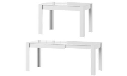 MPS praktisch Tisch SYRIUS 120-190x80x76cm Weiß Hochglanz Esszimmer 4-8 Personen