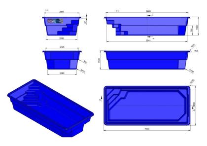 Gfk Pool Skiatos 7, 00x3, 20x1, 50 komplett set Becken Preis 2023 Vivapool