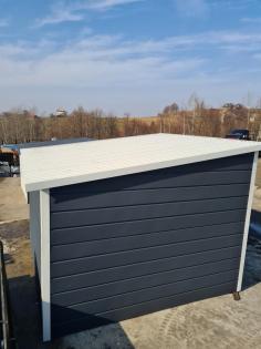 Blechgarage Garage Einzelgarage Metallgarage 3x3 m verzinkt mit Aufbau