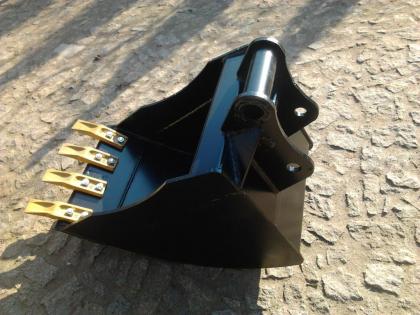 Tieflöffel Baggerlöffel Minibagger Bagger bis 3, 5T 40cm Breite mit/ ohne Zähne