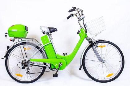 Elektrofahrrad Fahrrad E-Bike Grün Elektro Motor Pedelec 26