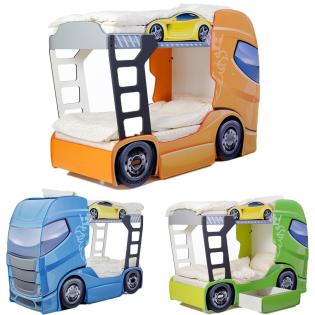 Babybett Kinderbett Jugendbett Autobett Holz Bett 3 FARBEN Truck+2 245/ 93 cm