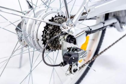 Elektrofahrrad 118x116x63cm Fahrrad E-Bike Silber Elektro Motor Pedelec 26
