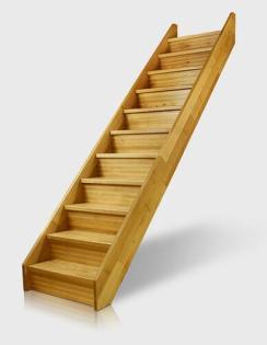 SCHÄTZUNG FREITRAGENDE TREPPEN ZUR SELBSTMONTAGE TYP U, L MASSIVHOLZ