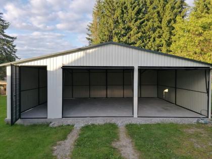 Blechgarage Garage Einzelgarage Metallgarage, 8x5 m Blech verzinkt Stahl