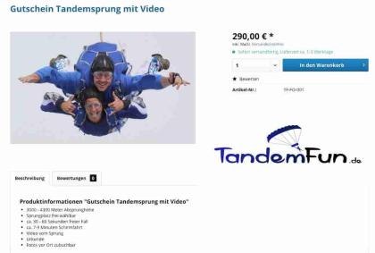 Fallschirmspringen Geschenk Gutschein Tandemsprung Bayern, Amberg, Schwandorf, R