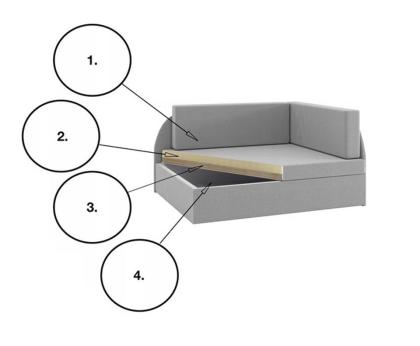 Ecksofa Kindersofa Jugendcouch Kissen Aufbewahrungsbox Schlaffunktion bis 163cm 