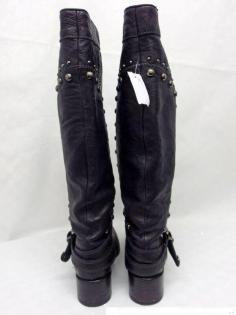 VIC MATIE schwarz ECHTLEDER Gr 39 38 Boots VOLL-LEDER schwarz Stiefel NP 429, -