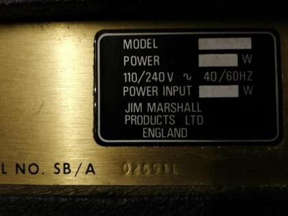 Marshall JMP 2 Super Bass 100 Watt 1979