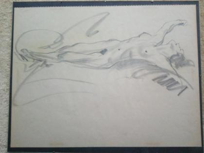 Max Brüning Zeichnung Kohle (Bleistift) 