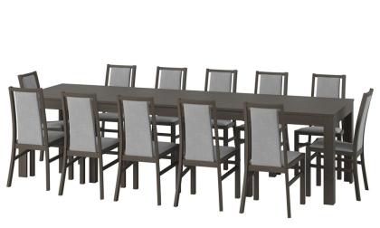 Ausziehtisch Wenus 160-300x90x76cm Wenge Tischplatte 300cm 4-12 Personen Esstisc