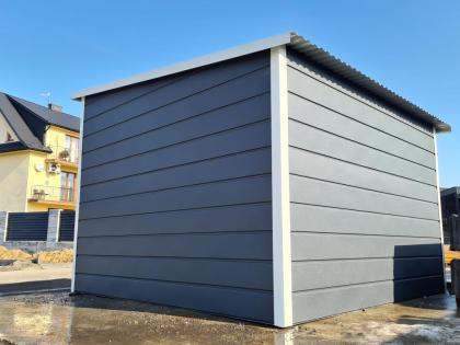 Blechgarage Garage Einzelgarage Metallgarage 3x3 m verzinkt mit Aufbau