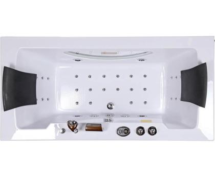 Badewanne Whirlpool Jacuzzi 32xDüsen LED Rechteckig 180x90x62cm