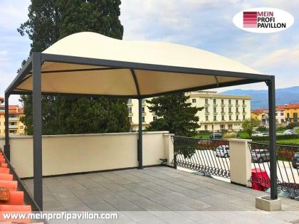 Pavillon 5x6 Überdachung Pagodenzelt Festzelt Pvc Terrassendach Pergola Terrasse