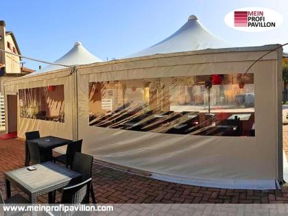 Pavillon 4x5 Überdachung Pagodenzelt Pvc Terrassendach Pergola Terrasse Restaura