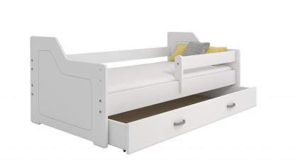 Bett Jugendbett Kinderbett Babybett mit Schublade und Lattenrost 160x80 weiß