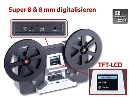 Somikon Filmscanner: HD-XL-Film-Scanner & -Digitalisierer für Super 8 und 8 mm