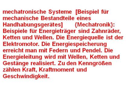 Nachschlagewerke fuer Ingenieure: Wortschatz-Definitionen Mechatronik + englisch