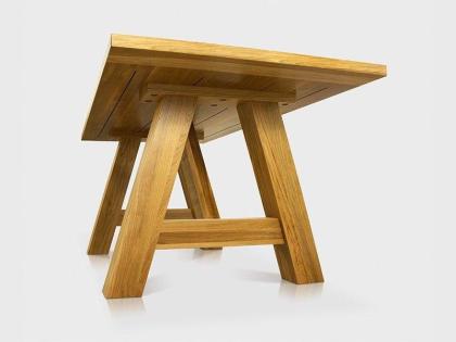 TEO EICHENTISCH ESSTISCH LACKIERT MASSIVHOLZ HOLZ 145-175x90x78cm