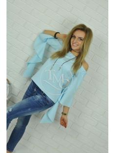Bluse Damenbluse Damentop Blouse Damenhemnd Top 3/ 4 Ärmel Tunika Pulli LULU neu