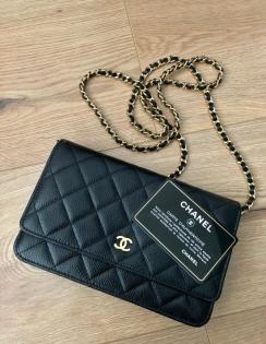 Chanel kleine Tasche schwarzes Leder