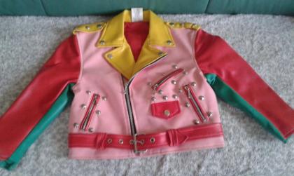 Mädchen Lederjacke Gr.116-128 Mehrfabig