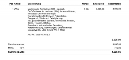 Vectorworks2021 CAD Programm Deutsche Version win+mac