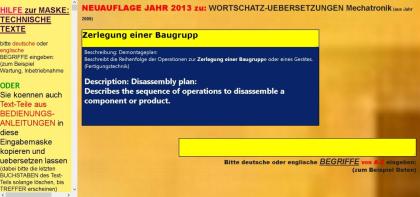 Deutsch-englisch Text uebersetzen Maschinenelemente (Kette Riemen, Zahnrad Getri