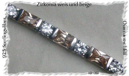 Armband 925 Silber mit gefassten Zirkoniasteinen