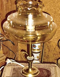 Lampe bernsteinfarben
