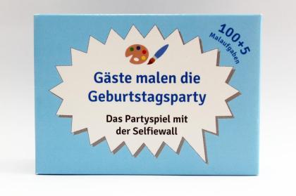 100 Spielkarten, Runder Geburtstag, Gäste malen die Geburtstagsparty, Kartensp