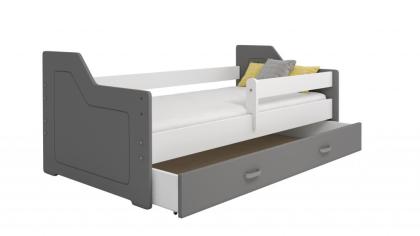 Bett Jugendbett Kinderbett Babybett mit Schublade und Lattenrost 160x80 weiß