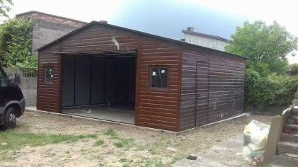 Blechgarage 5x5 m Garage Fertiggarage Carport aus Stahl Stahlhalle verzinkt