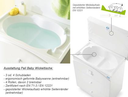 Wickelkommode mit Badewanneneinsatz Traumstern SOFT