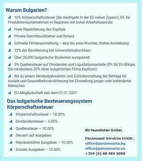 Registrierung eines Unternehmens: Paramount S