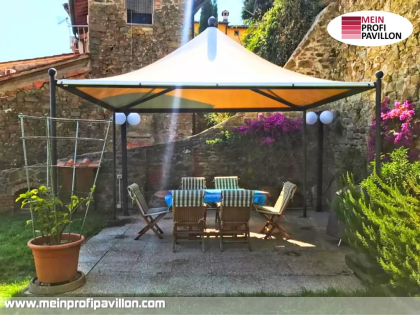 Pavillon 3x4 Überdachung Pagodenzelt Festzelt Pvc Terrassendach Pergola Terrasse