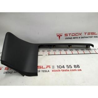 1002310-14-E Mittelplattenauflage, rechts unten PVC B SCHWARZ für Tesla Model S,