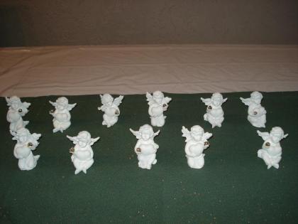 12 Engel mir Herz aus Polyresin, Polystein