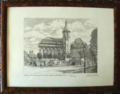 Friedenskirche Jhdt.-Brunnen Grafik (B087)