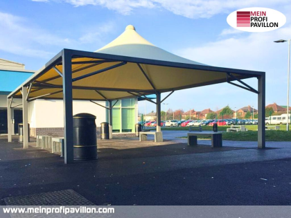 Pavillon 7x5 Überdachung Pagodenzelt Festzelt Pvc Terrassendach Pergola Terrasse