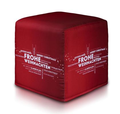 Hocker Sitzhocker Dekohocker Sitzwürfel Frohe Weihnachten Aufschrift Möbel
