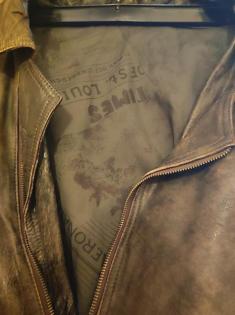 Lederjacke Vintage Bikerjacke von Maddox in Braun Größe 56