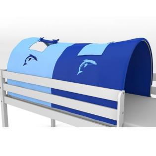 Tunnel Betttunnel Hochbett Bettzelt Spielbett 90x150x75 Delphin